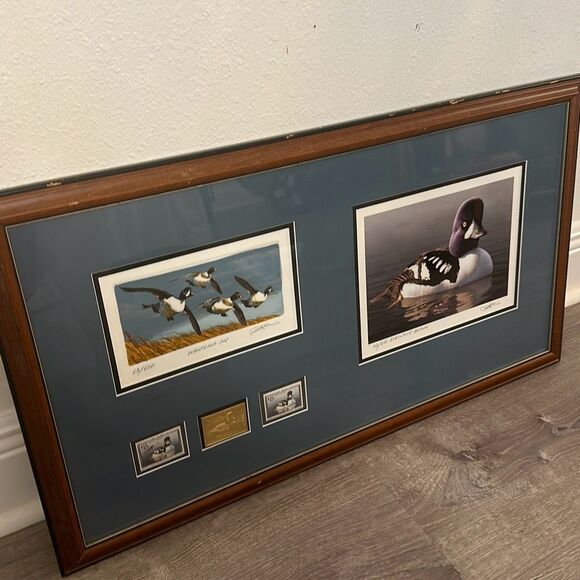 1998 FEDERAL DUCK STAMP PRINT! 1998 BARROW’s GOLDENEYE DRAKE SIGNED  Medallion e - Picture 8 of 9